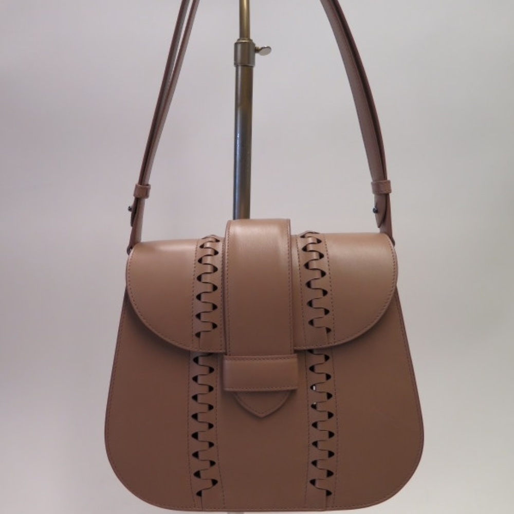 NEW Alaia Shoulder Bag Blush Nude Leather - Picture 2 of 8